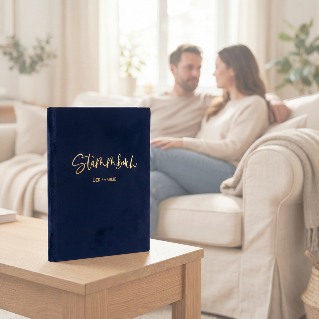 Stammbuch Samt-Velour Blau