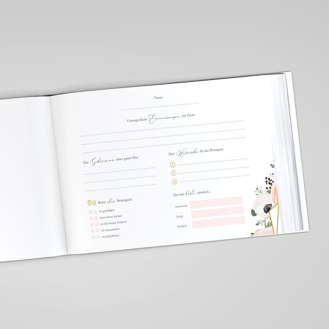 Gästebuch - Sale Modern Floral DeinWeddingshop