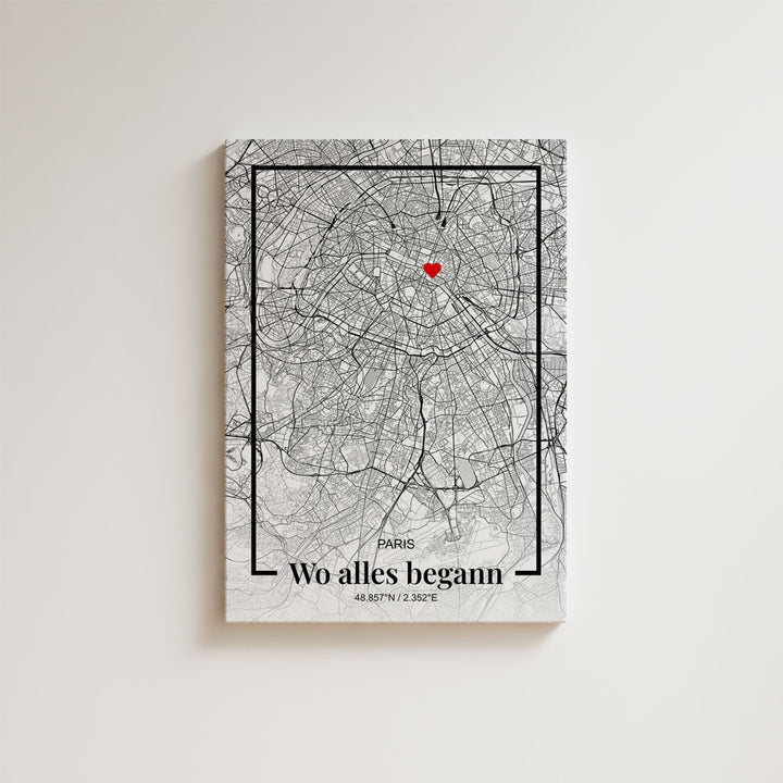Wandbilder Stadtkarte - Rahmen3 DeinWeddingshop