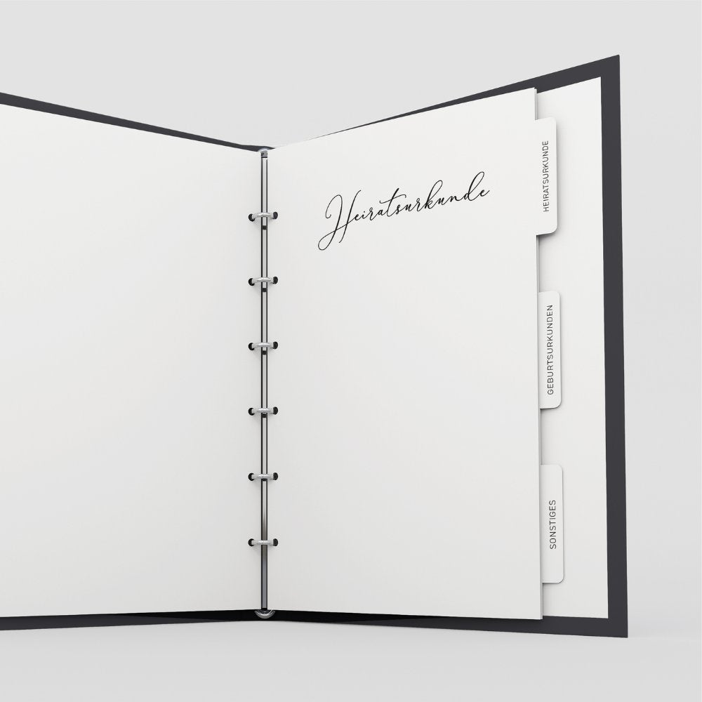 Stammbuch Standesamt Deluxe Pure - Titangrau DeinWeddingshop