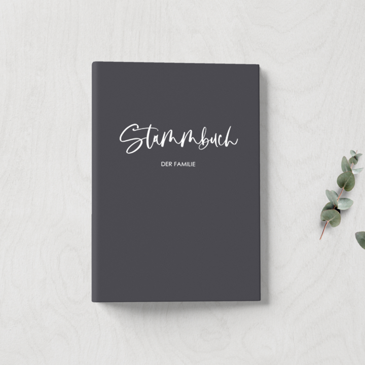 Stammbuch Standesamt Deluxe Pure - Titangrau DeinWeddingshop