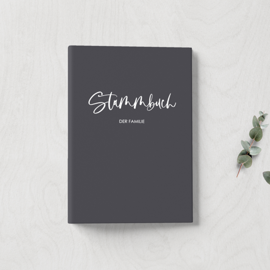 Stammbuch Standesamt Deluxe Pure - Titangrau DeinWeddingshop
