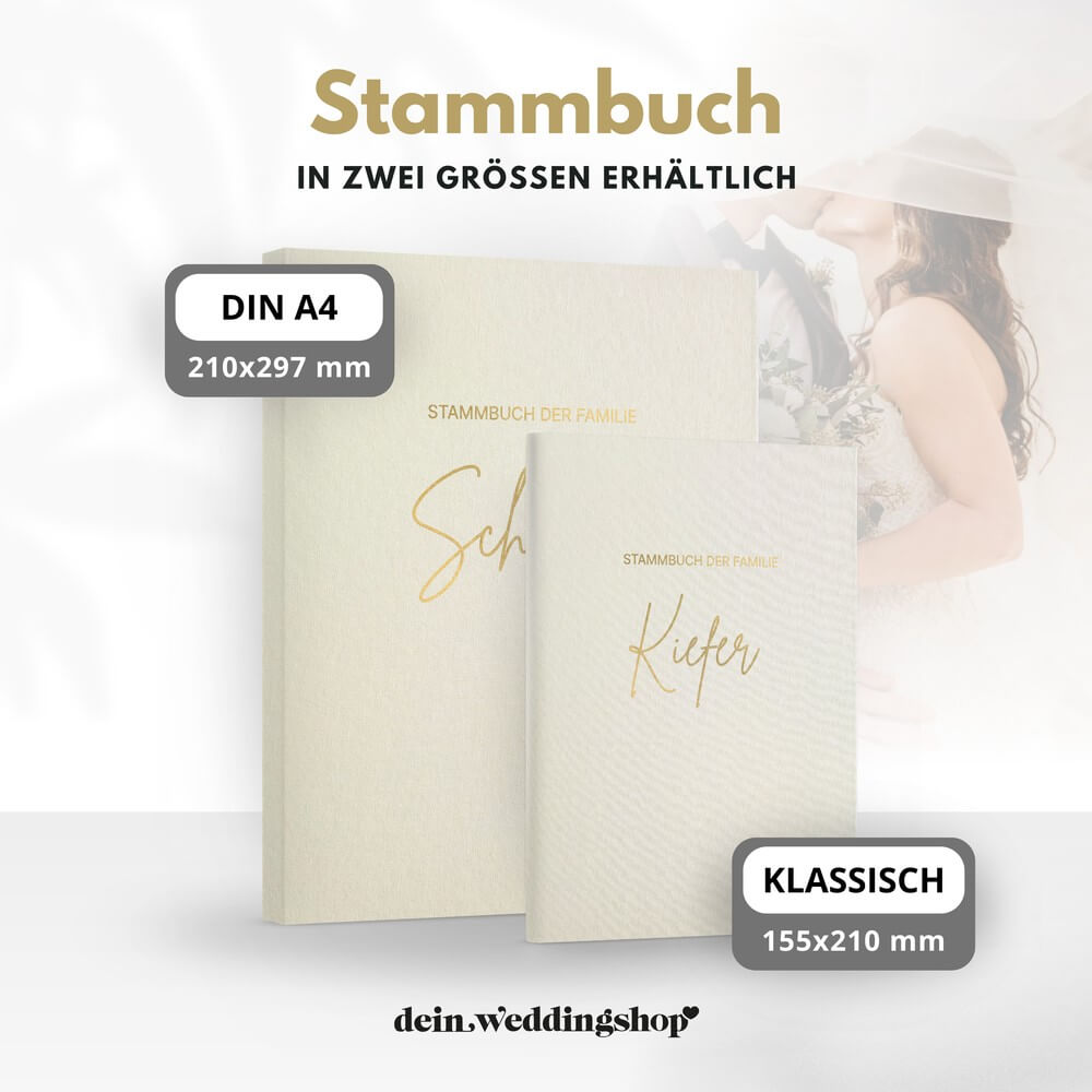 Stammbuch Leinen - Family, personalisiert DeinWeddingshop