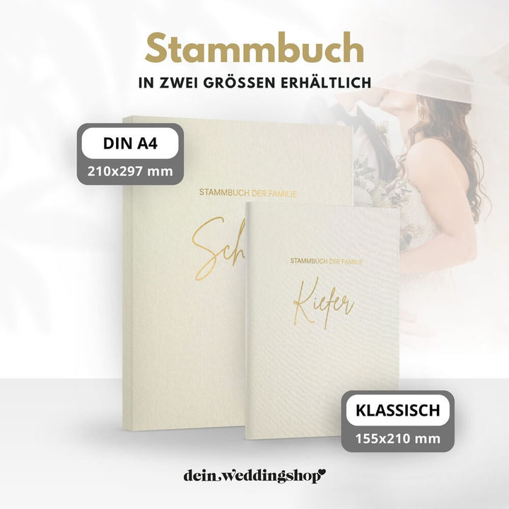 Stammbuch Leinen - Family, personalisiert DeinWeddingshop
