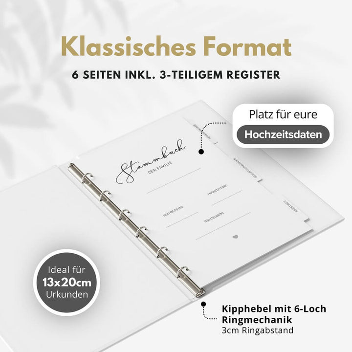 Stammbuch Standesamt Stammbuch Leinen - Grün DeinWeddingshop