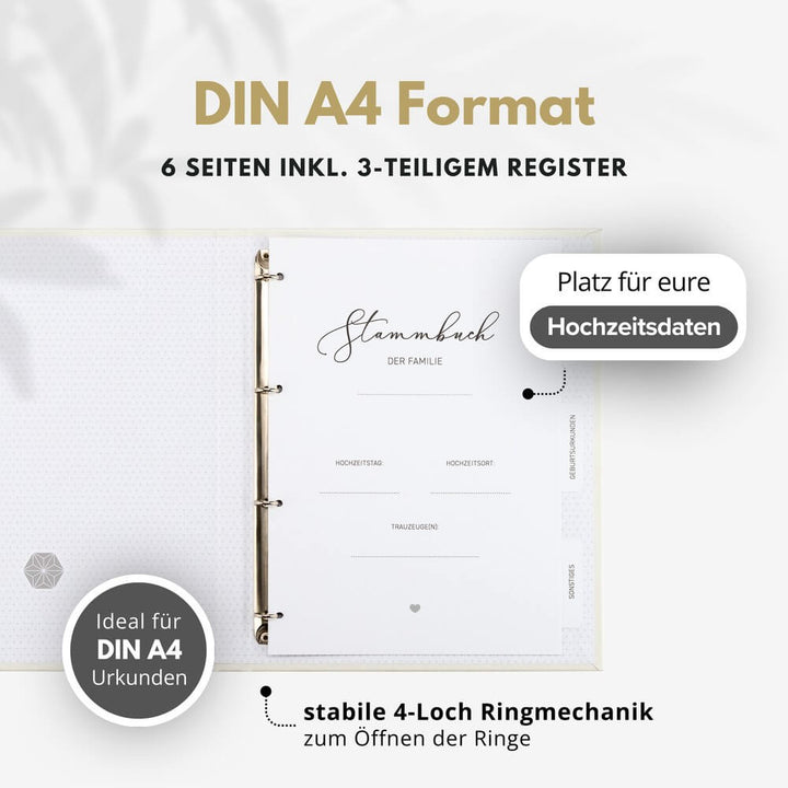 Stammbuch Leinen - Family, personalisiert DeinWeddingshop
