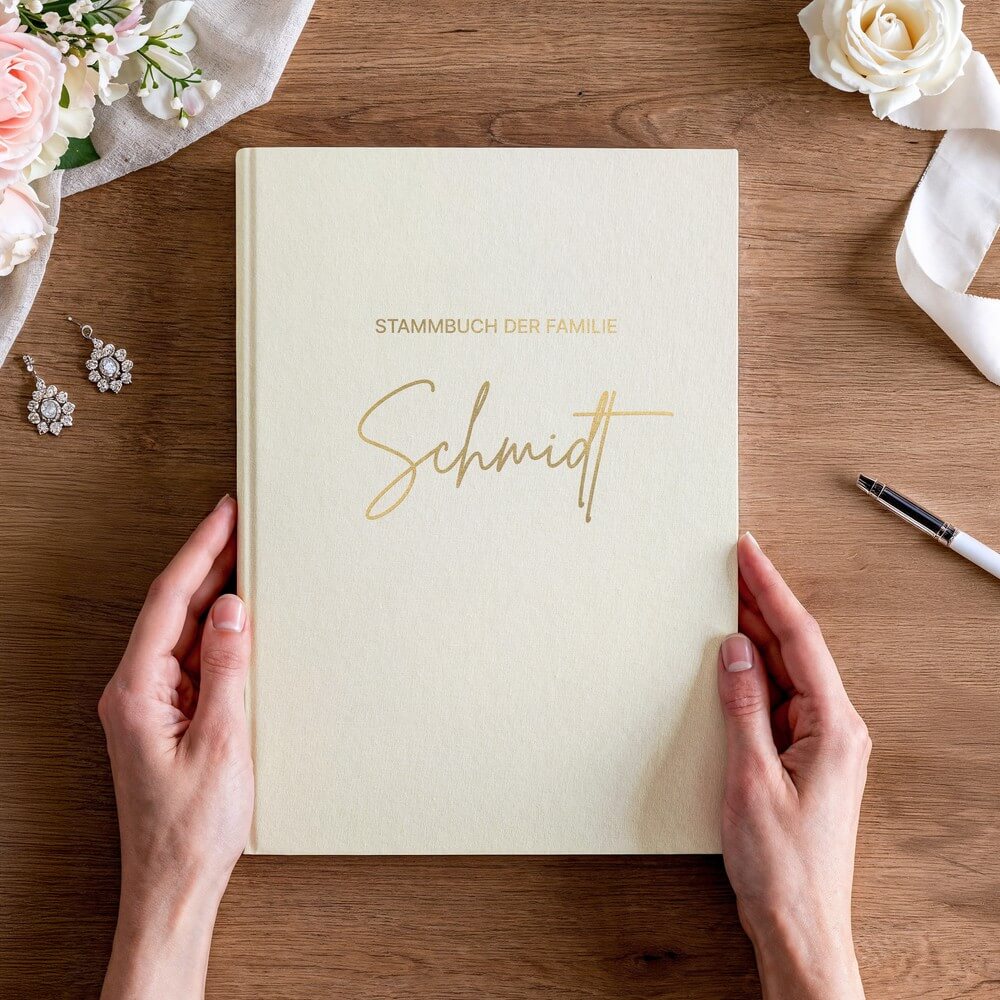 Stammbuch Leinen - Family, personalisiert DeinWeddingshop