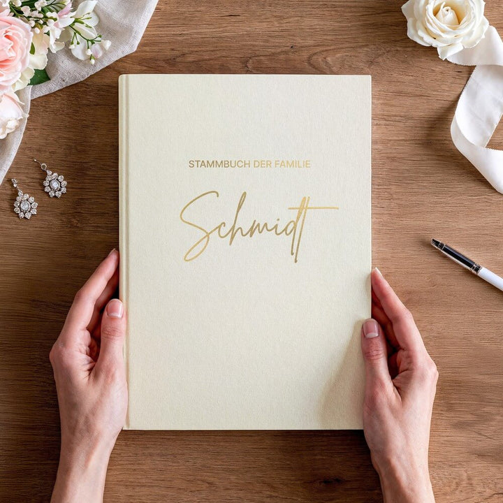 Stammbuch Leinen - Family, personalisiert DeinWeddingshop