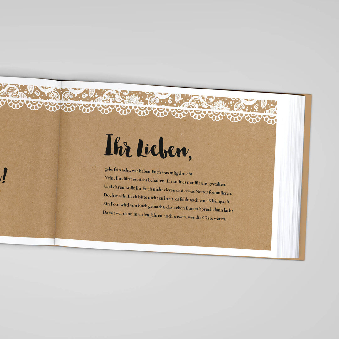 Gästebuch - Sale Vintage Spitzen DeinWeddingshop